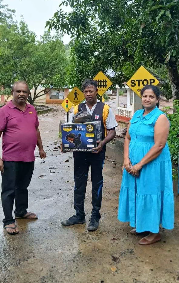 井戸水を組み上げるポンプを寄贈 イメージ